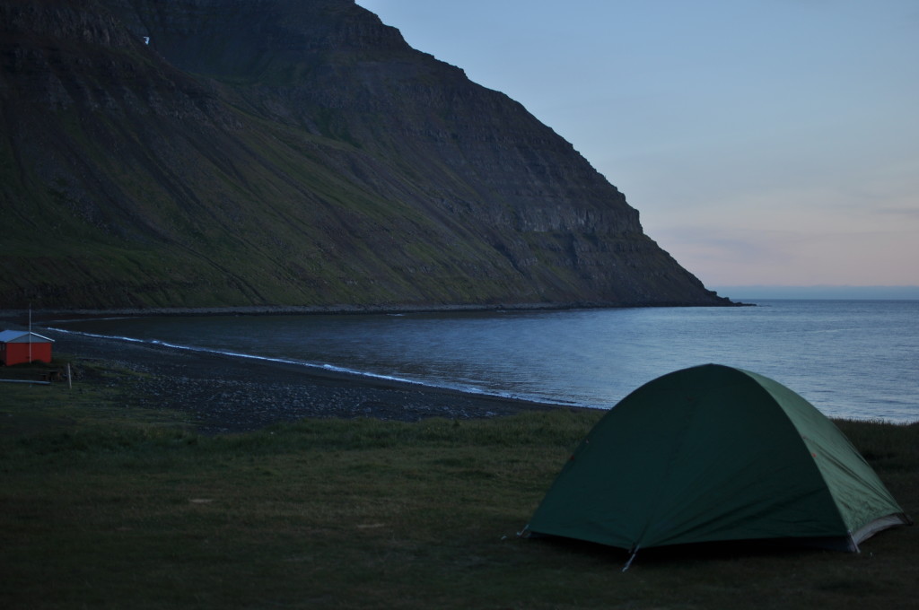 My campsite at Skálavik.