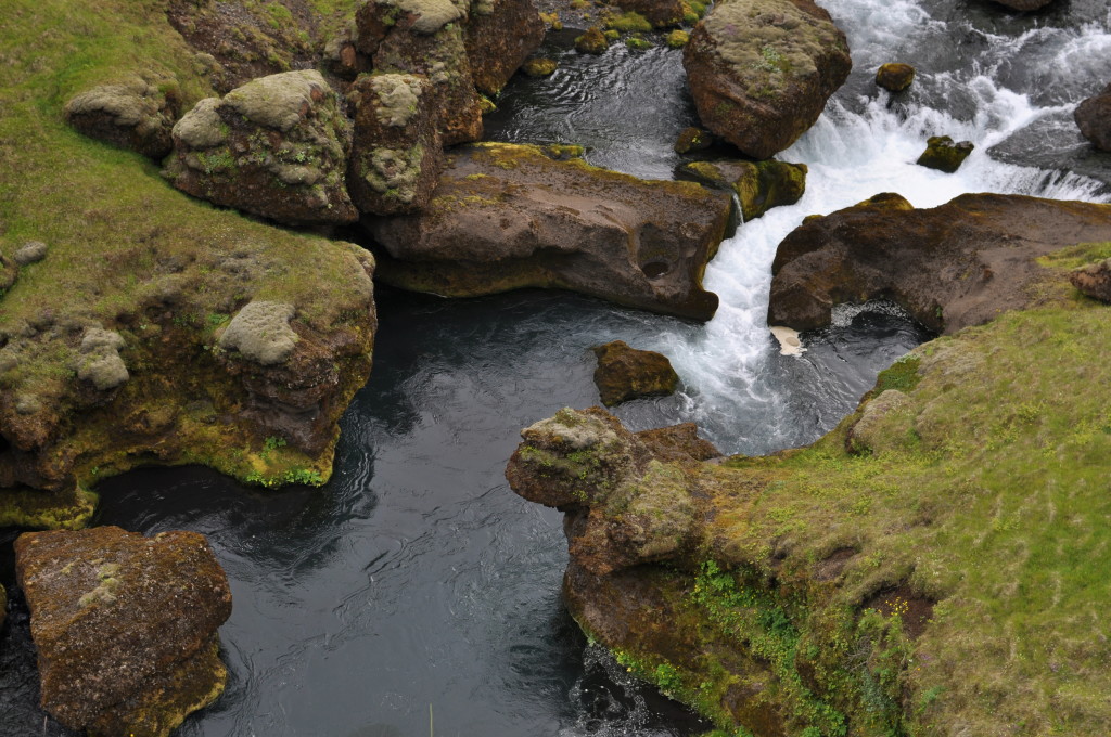 A bit of the river above Skógafoss.