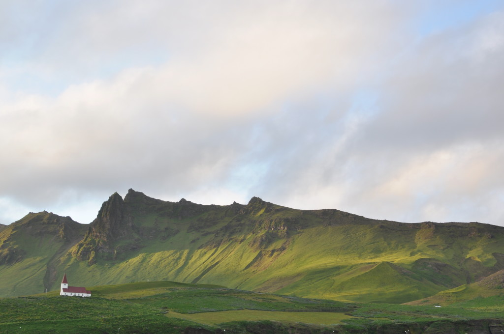 The town of Vík in the south.