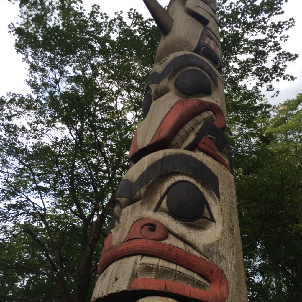 Totem Pole, a gift from Bergen's Sister City, dear old (or, rather, very young) Seattle