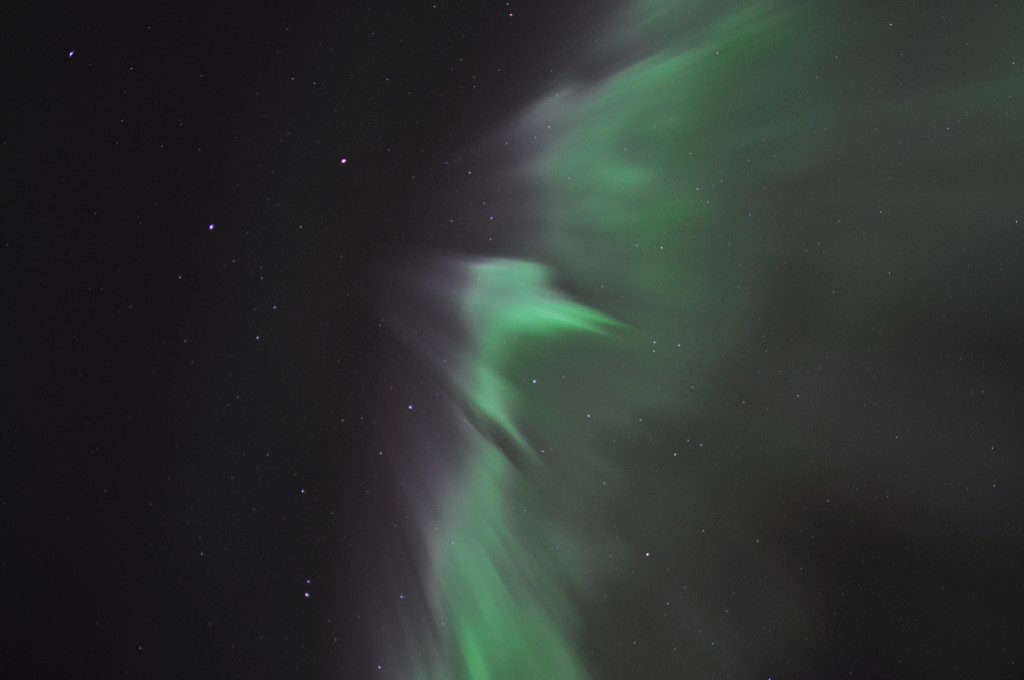 The lights from underneath.