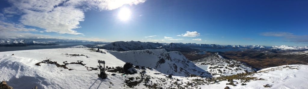 Langøya from the top of Bøblåheia, the highest peak in Sortland's mark.